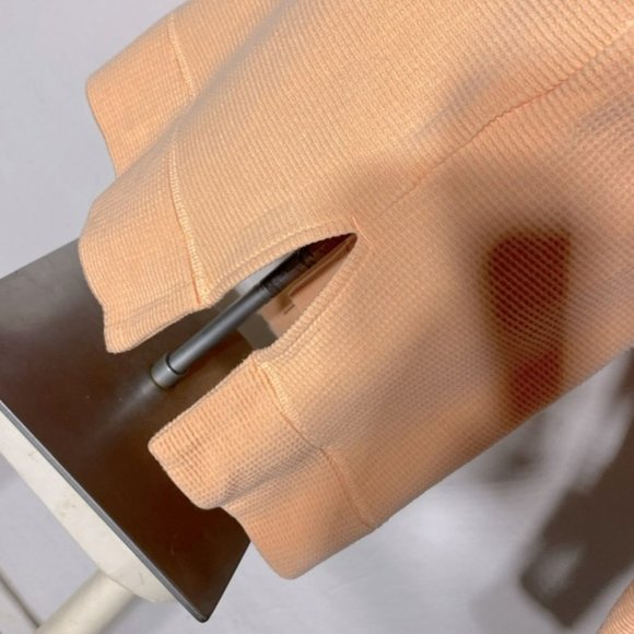 Athleta Orange Waffle Knit Long Sleeve Crew Neck Top S - Picture 12 of 14